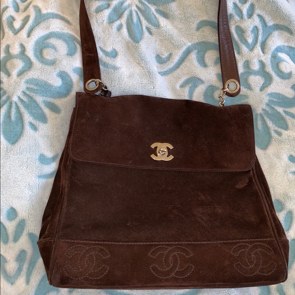 Chanel Vintage Suede Saddlebag